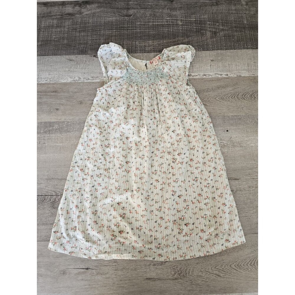 Ruby & Bloom Girls Dress White Blue Pink Ditsy Floral Lined Size 6